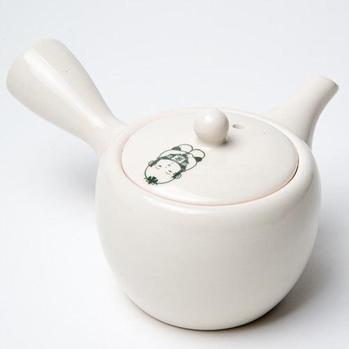 Da Bai's Midnight Blue Porcelain Kyusu Teapot, 120 ml - Taiwan Tea