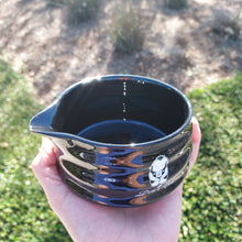Load image into Gallery viewer, Not-so-Den-chan Spouted Den-chan Black Matcha Bowl

