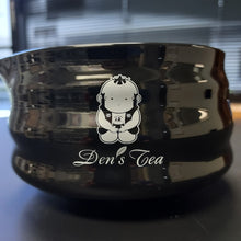 Load image into Gallery viewer, Not-so-Den-chan Spouted Den-chan Black Matcha Bowl

