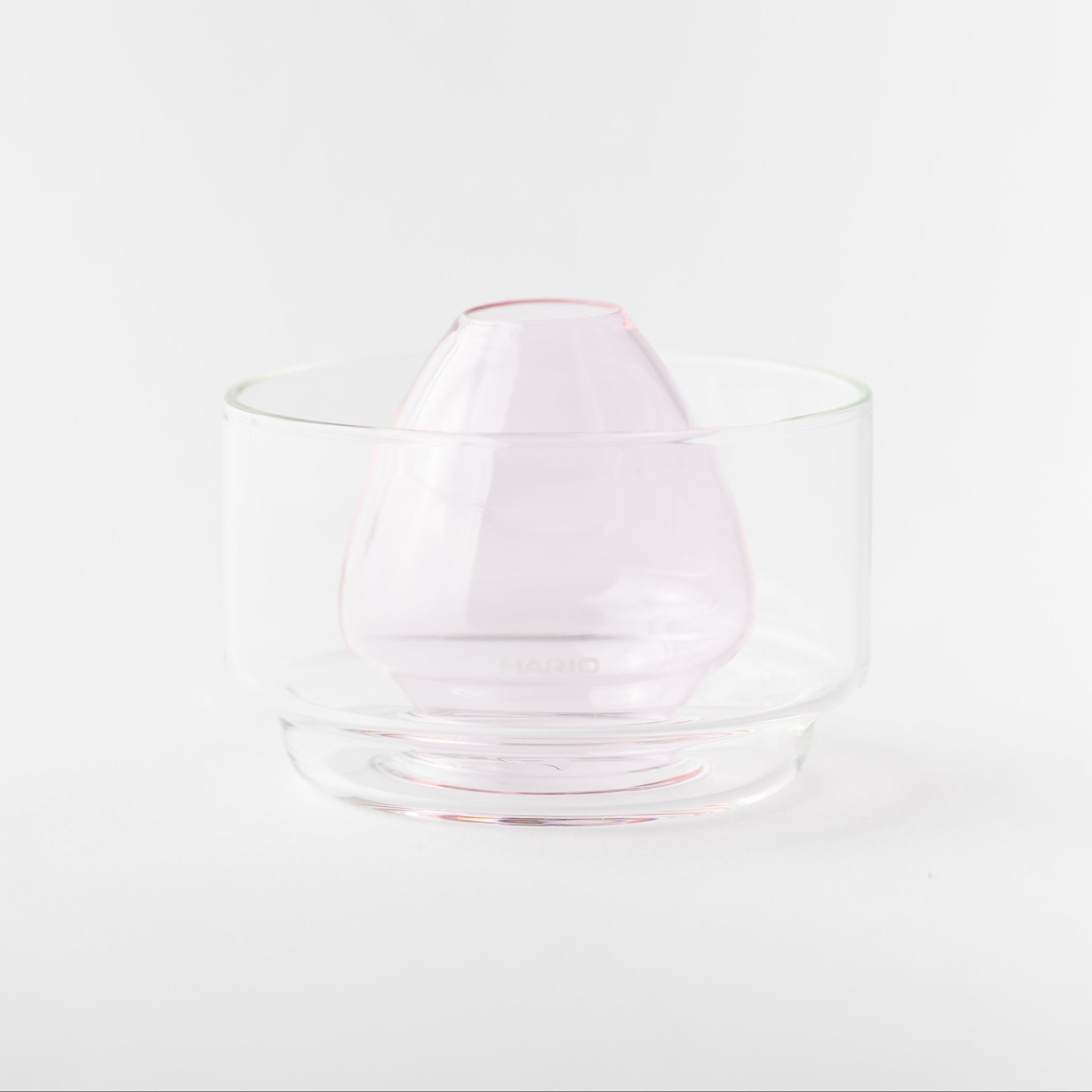 Pink Glass Chasen Stand Bowl