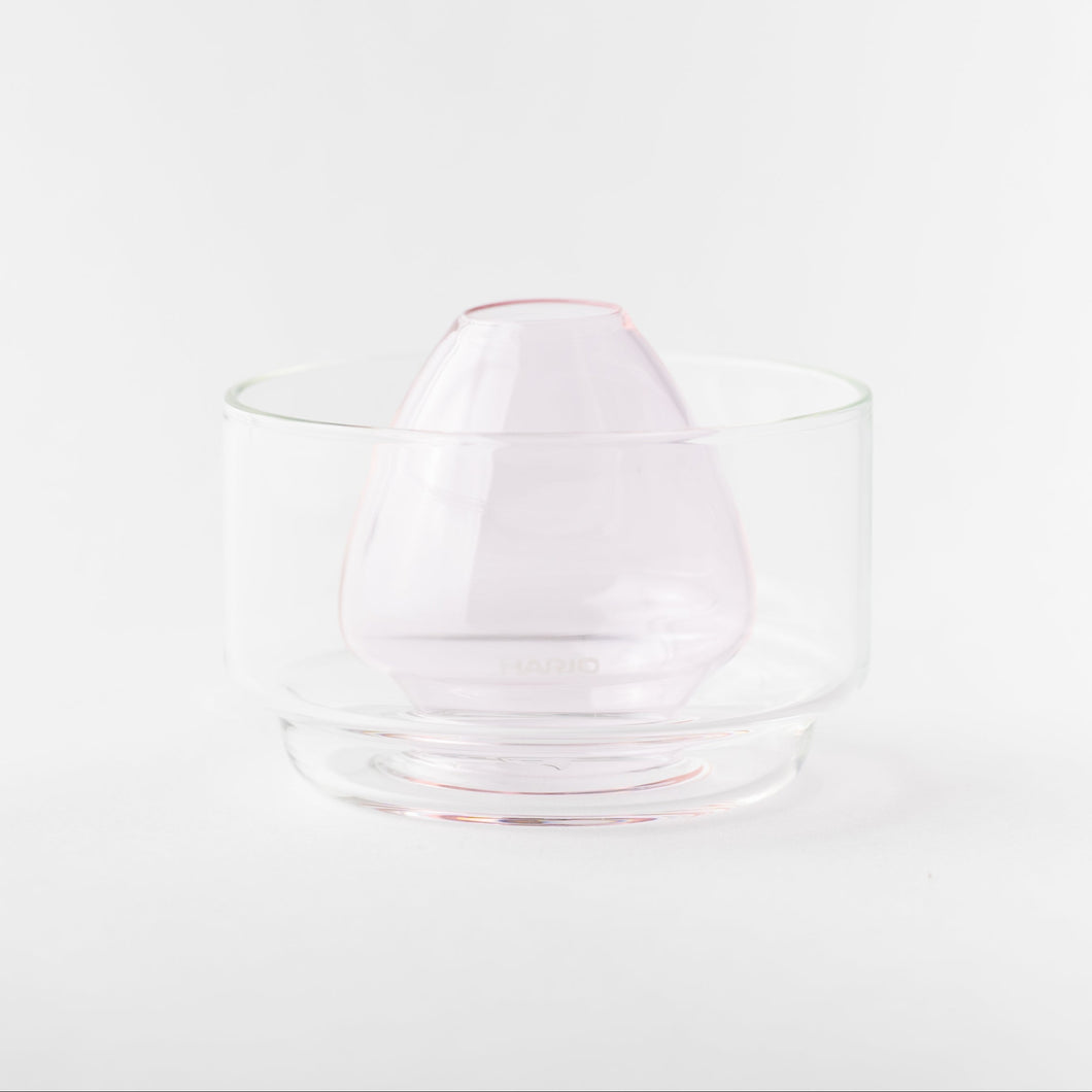 Pink Glass Chasen Stand Bowl